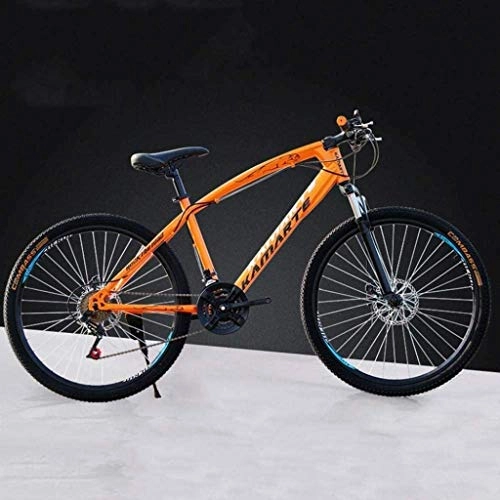 Vélo de montagnes : MJY Vélo 26 pouces VTT, vélo à queue dure en acier à haute teneur en carbone, vélo léger avec siège réglable, frein à double disque, fourche à ressort, F, 24 vitesses 6-11