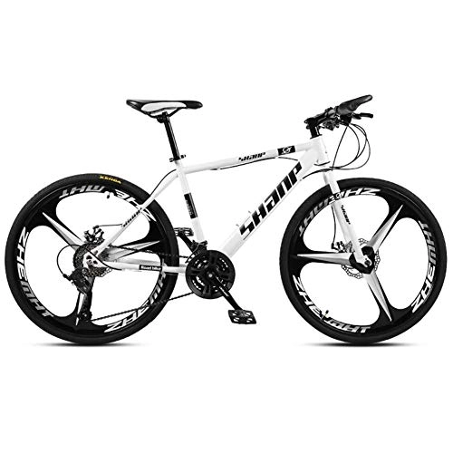 Vélo de montagnes : MJY Vélos de montagne 24 pouces, vélo de montagne semi-rigide à double frein à disque, vélo alpin tout terrain en acier à haute teneur en carbone, 27 vitesses, 24 vitesses, 10 rayons jaunes