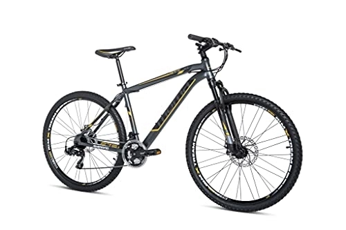 Vélo de montagnes : Moma Bikes Vélo VTT, GTT27, 5" 5.0, Aluminium, SHIMANO 24V, Freins a Disque, Suspension Avant