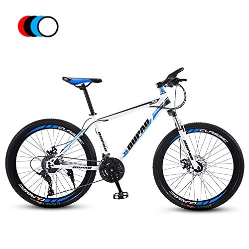 Vélo de montagnes : Mountain Bike 26 pouces haute en acier au carbone variable Freins Vitesse vélo à double disque Outroad vélos, avec résistant à l'usure des pneus antidérapante AQUILA1125 (Color : A)