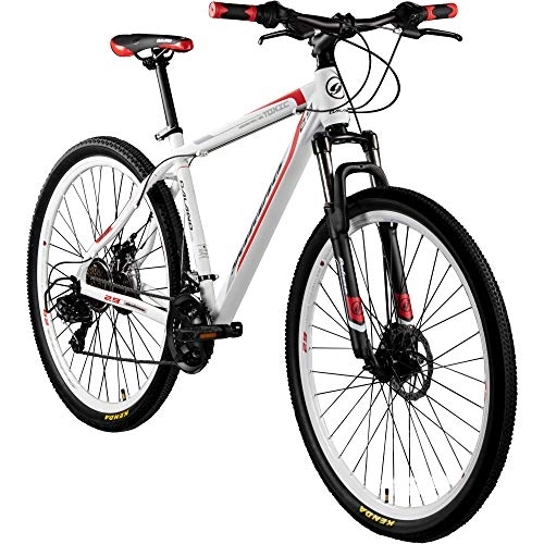 Vélo de montagnes : Mountain Bike 29" MTB Galano Toxic / pulse - Freins à disque Shimano Tourney, blanc / rouge