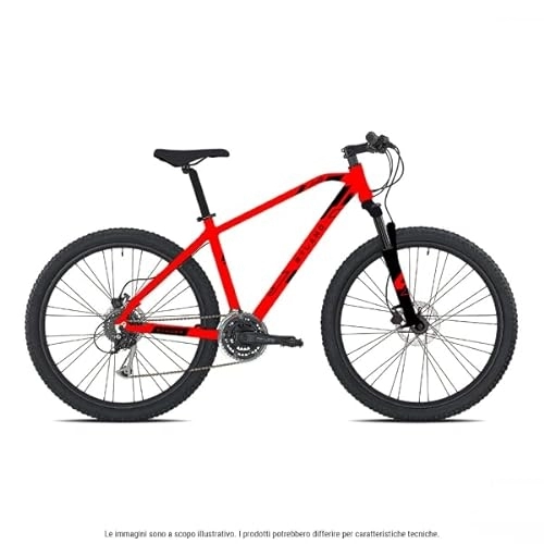 Vélo de montagnes : MYLAND Altura 27, 1 27, 5" 100 mm 21 V Rouge 2022 Taille M (VTT amortissé)