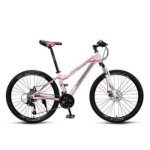 Vélo de montagnes : ndegdgswg VTT 26 pouces pour femme, ultra léger, vitesse variable, vélo de course 26" 27 vitesses, câble rose