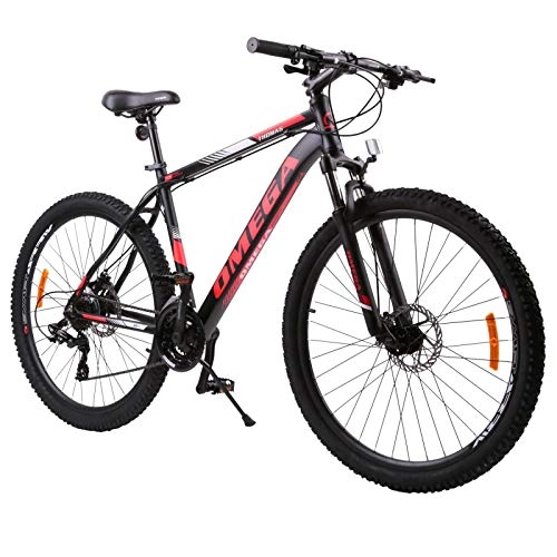 Vélo de montagnes : OMEGA BIKES - Mixte Adulte, Thomas, Bicycles, Street, VTT - Noir / Rouge - 27, 5