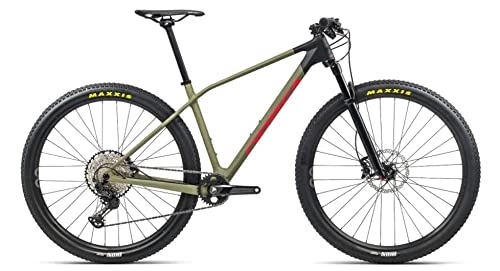 Vélo de montagnes : ORBEA Alma M30 29R Mountain Bike (M / 44, 5 cm, vert savage / rouge vif (mat)