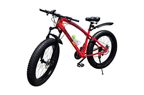 Vélo de montagnes : Phantom Set Vélo Fat Bike, Rouge, 26 '', 3x7, Fourchette réglable, Échangeurs Shimano