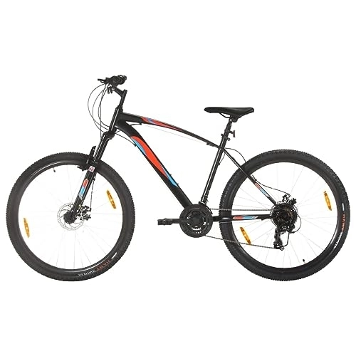 Vélo de montagnes : RAUGAJ VTT 21 vitesses avec roues de 29" et cadre de 48 cm, couleur de l'article : noir