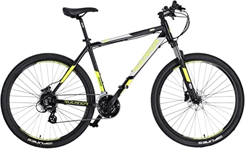 Vélo de montagnes : Rucanor Lux 27, 5" 51 cm pour homme 24G Frein à disque hydraulique Noir / jaune