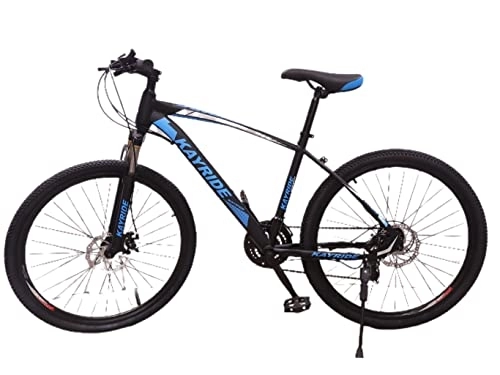 Vélo de montagnes : SG Space Gym Vélo de montagne à double suspension VTT 66 cm Frein à disque 21 Spd Bleu Adultes et enfants 10 / 11 ans et plus