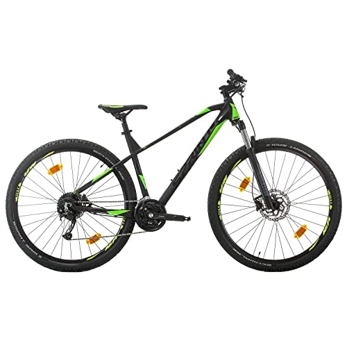 Vélo de montagnes : Sprint APOLON 29" Pouces Vélo de Montagne VTT Aluminium Cadre Shimano Alivio vittese (Negra Mate neón Naranja)