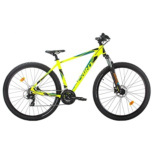 Vélo de montagnes : Sprint Maverick 29" Vélo de Montagne VTT Cadre Aluminium Shimano 21 Vitesses (48 cm, Néon Vert)