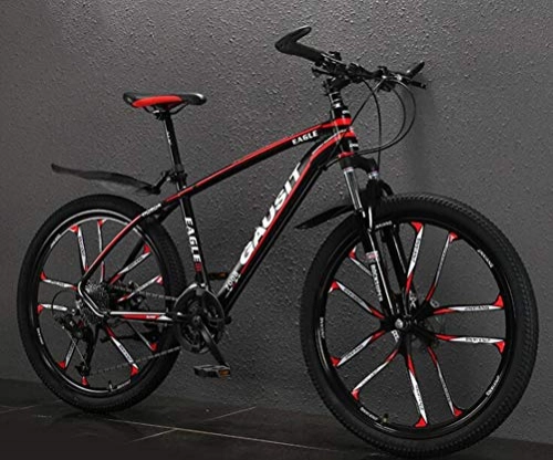 Vélo de montagnes : Tbagem-Yjr 26 Pouces Cadre Aluminium VTT Vélo VTT for Adultes Ville Vélo De Route (Color : Black Red, Size : 30 Speed)