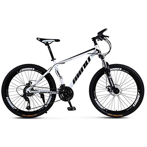 Vélo de montagnes : Tbagem-Yjr 26 Pouces VTT Roue, Boy Ravine Bike Double Frein À Disque De Vélos Adultes Hommes (Color : White Black, Size : 30 Speed)