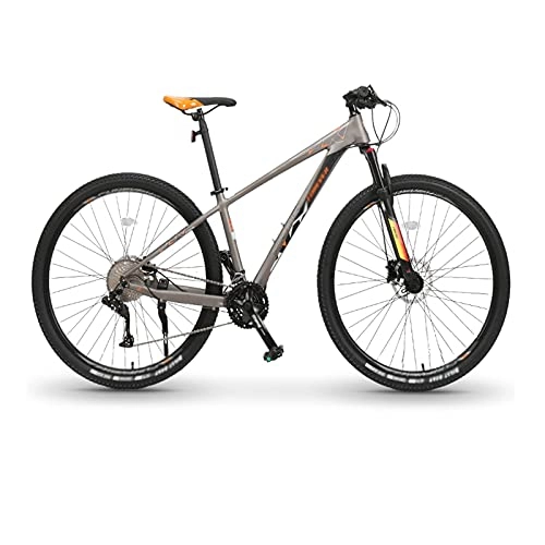 Vélo de montagnes : Tbagem-Yjr Semi-Rigide VTT, 26 Pouces Vélo Tout-Terrain À Vitesse Variable en Alliage D'aluminium (Color : Gris Orange, Size :33 Speed)