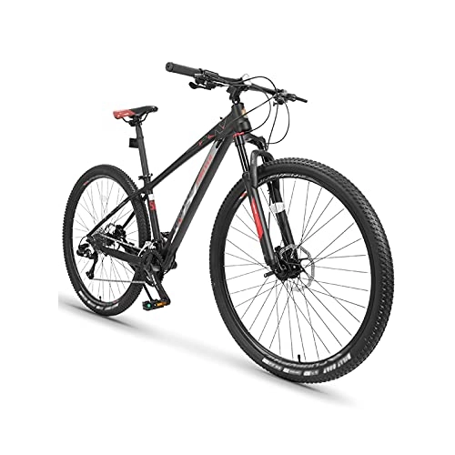 Vélo de montagnes : Tbagem-Yjr Semi-Rigide VTT, 26 Pouces Vélo Tout-Terrain À Vitesse Variable en Alliage D'aluminium (Color : Red, Size : 33 Speed)