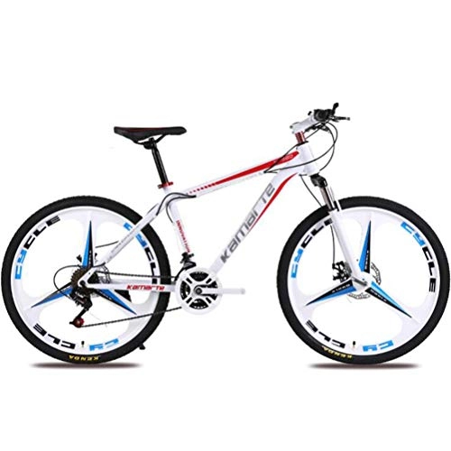 Vélo de montagnes : Tbagem-Yjr Sports Loisirs 24 Pouces Vélos De Montagne Double Suspension, Vélo De Banlieue Ville Hardtail Vélo (Color : White Red, Size : 27 Speed)