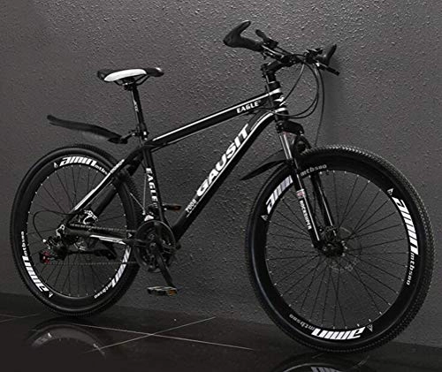 Vélo de montagnes : Tbagem-Yjr Unisexe 26 Pouces Suspension VTT, Ville De Banlieue Hardtail Ville Vélo De Route (Color : Black White, Size : 27 Speed)