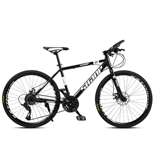 Vélo de montagnes : Tbagem-Yjr Unisexe Ville De Banlieue Hardtail Roue De Vélo 26 Pouces - Montagne Mens Cycliste VTT (Color : Black, Size : 24 Speed)
