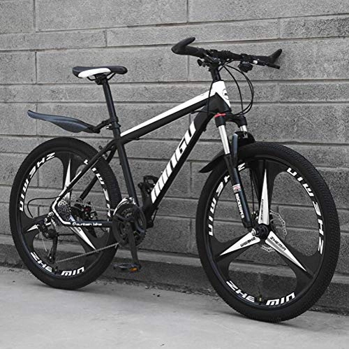 Vélo de montagnes : Tbagem-Yjr Ville De Banlieue Hardtail Vélo - Montagne Vélo VTT D'amortissement (Color : Black White, Size : 21 Speed)