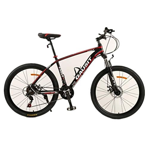 Vélo de montagnes : Tbagem-Yjr VTT, 26 Pouces À Double Suspension De Bicyclette for Hommes Et Femmes Ville Vélo De Route (Color : Black Red, Size : 27 Speed)