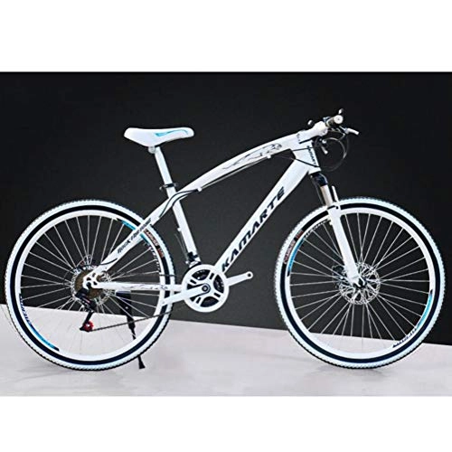 Vélo de montagnes : Tbagem-Yjr White Mountain Bike for Adultes, Roue De 24 Pouces Ville De Banlieue Hardtail Vélo De Route À Vélo (Size : 27 Speed)