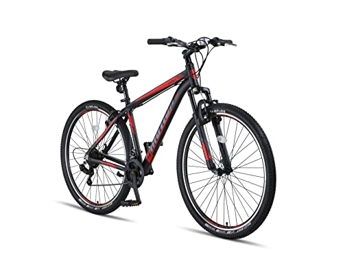 Vélo de montagnes : Umit 4 mouvement 29 pouces VTT V-Brakes Noir-rouge