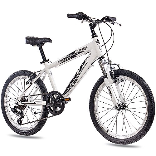 Vélo de montagnes : Unbekannt '20 pouces en aluminium Mountain Bike vélo pour enfant KCP Street avec 6 vitesses Shimano Blanc
