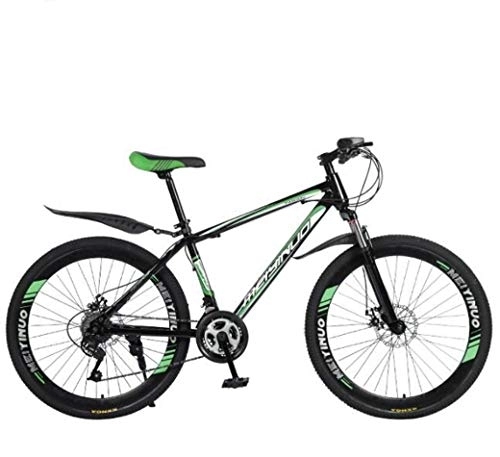 Vélo de montagnes : VTT 26 pouces 21 vitesses pour adulte, cadre complet en acier carbone léger, roue avant suspension, vélo pour homme, frein à disque