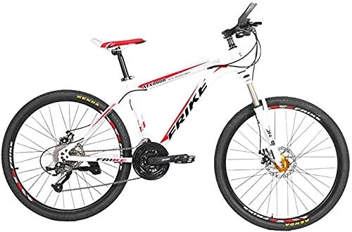 Vélo de montagnes : VTT 26 pouces 27 vitesses frein à disque étudiant vélo de ville arrière rigide suspension avant selle réglable