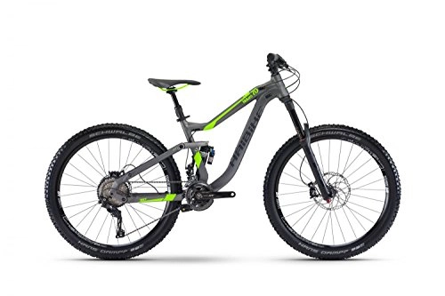 Vélo de montagnes : VTT Fully haibike Seet Nduro 7.0 27, 5 'XT 22 g RockShox Monarch, Titan / Neongelb matt
