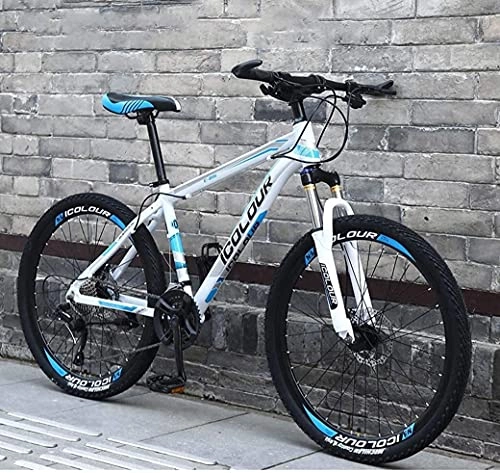 Vélo de montagnes : VTT pour adultes, garçons et filles, vélo de montagne, double frein à disque rigide, cadre en acier à haute teneur en carbone, vélo