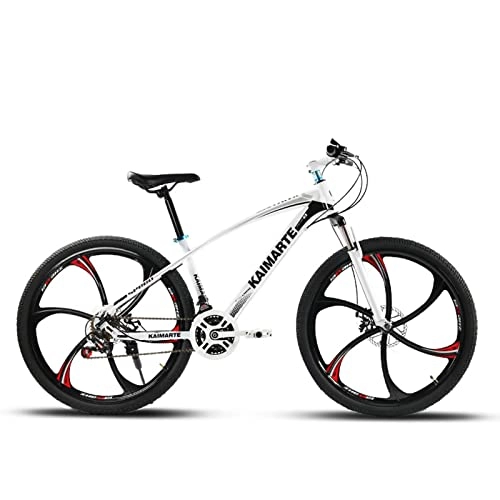 Vélo de montagnes : VTT pour adultes, VTT amortissant les chocs, VTT cross-country, cadre de 26 pouces en acier à haute teneur en carbone, roues de vélo à pédale