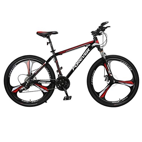 Vélo de montagnes : VTT, VTT, Cadre en Alliage d'aluminium, 26inch Mag Roue, Double Frein à Disque et Suspension Avant (Color : Red, Size : 30 Speed)