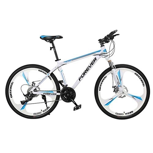 Vélo de montagnes : VTT, VTT, Cadre en Alliage d'aluminium, 26inch Mag Roue, Double Frein à Disque et Suspension Avant (Color : White, Size : 27 Speed)