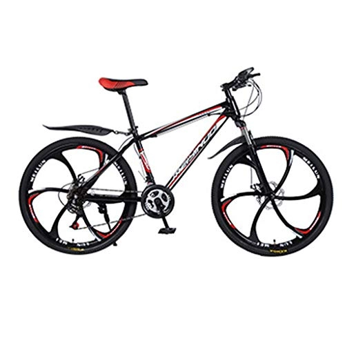 Vélo de montagnes : VTT VTT VTT avec pneus 26 pouces gras vélo, cadre en acier au carbone VTT Vélo pour homme et femme, 21 vitesses, noir 10 Spoke