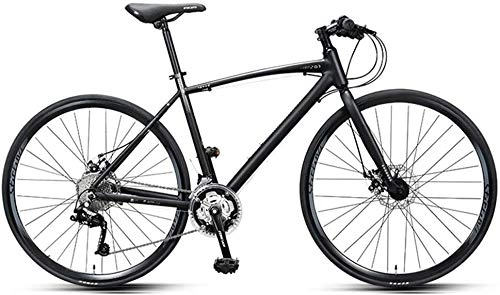 Vélo de montagnes : Vélo 30 Vitesse Route, Adulte vélo de Banlieue, Route Aluminium léger vélo, 700 * Roues 25C, Vélo de Course avec Double Disque de Frein (Color : Black)
