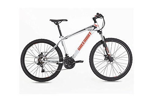 Vélo de montagnes : Vélo de montagne, cadre en acier et fourche, Suspension avant, taille 66 cm, Greenway, gris