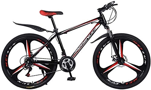 Vélo de montagnes : Vélo de montagne Nengge 66 cm, cadre en acier à haute teneur en carbone et en alliage d'aluminium, double frein à disque, VTT rigide 6-24 et 21 vitesses