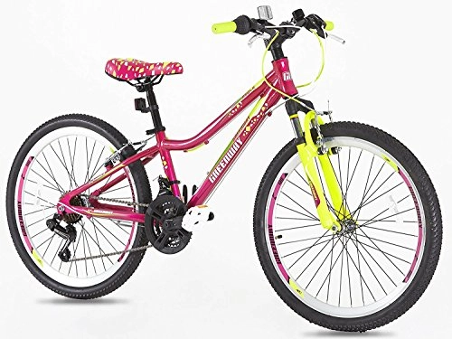 Vélo de montagnes : Vélo de montagne pour filles en alliage 24’’ vélo de montagne, suspension de poids léger