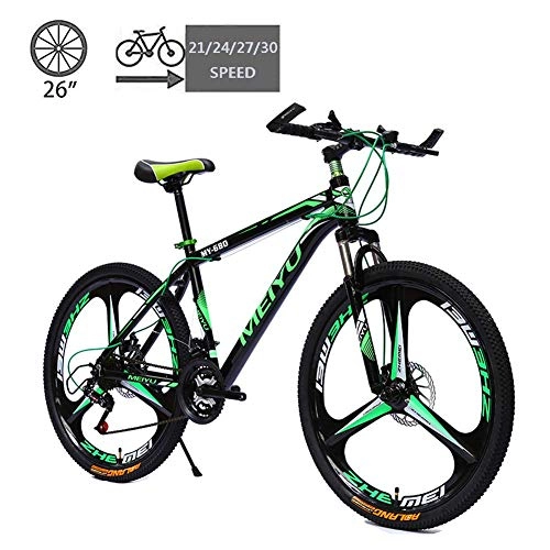 Vélo de montagnes : Vélo de montagne Vélos Gearshift, alliage d'aluminium Double Freins à disques Dirt Bike VTT, 26 pouces 21 / 24 / 27 / 30 Vitesse for Étudiant extérieur AQUILA1125 (Color : F)