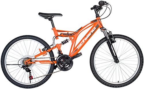 Vélo de montagnes : Vélo mountain bike biammortizzata Rider Shimano Orange / Noir 26 F. lli Schiano