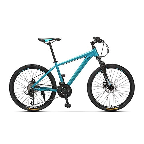 Vélo de montagnes : Vélo, VTT à 27 vitesses | Vélo tout-terrain, avec siège réglable et cadre en alliage d'aluminium, vélo de route pour adolescents, pour hommes ou femmes, antidérapant / bleu / 160x91cm