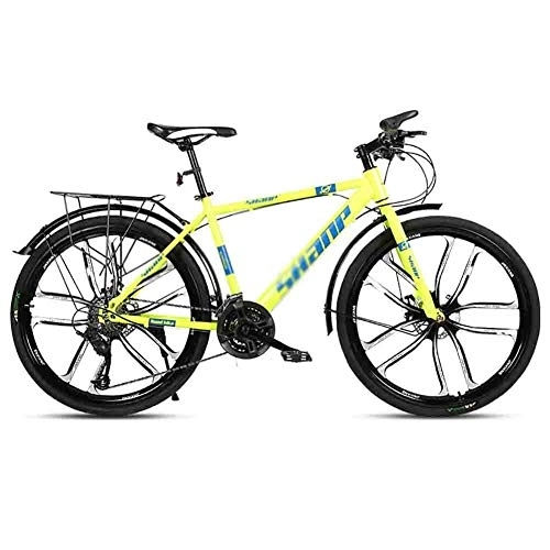 Vélo de montagnes : Vélos de Ville VTT Vélo Adulte Route Vélos VTT VTT Vitesse réglable for Les Hommes et Les Femmes 26po Roues Double Disque de Frein BMX Suspendu (Color : Green, Size : 24 Speed)