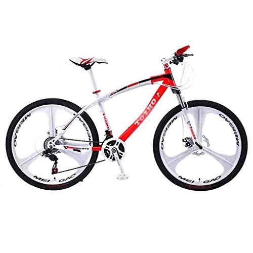 Vélo de montagnes : Vélos de Ville VTT Vélo Adulte VTT VTT Route Vélos for Les Hommes et Les Femmes 24 / 26En Roues Double Vitesse réglable Frein à Disque BMX Suspendu (Color : Red-24in, Size : 30 Speed)
