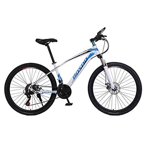 Vélo de montagnes : Vélos de Ville VTT Vélo VTT Adulte VTT Lumière Route Vélos for Les Hommes et Les Femmes 26En Roues réglable 21 Vitesse du Double Frein à Disque BMX Suspendu (Color : Blue, Size : 21 Speed)