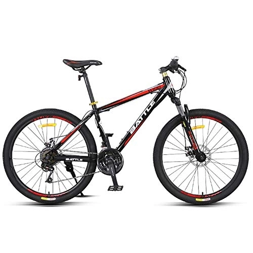 Vélo de montagnes : Xiaoyue 24x Mountain Bikes, 26 Pouces Adulte Haute teneur en Carbone Cadre en Acier Hardtail vélos Tout-Terrain VTT Hommes, Vélos Anti-Slip, Vert lalay (Color : Red)