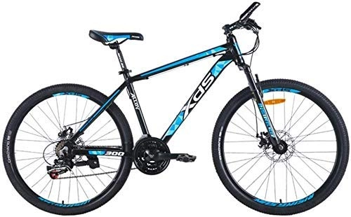 Vélo de montagnes : XIUYU 26 Pouces, Aluminium Mountain Bikes 21 Vitesse VTT avec Double Disque de Frein, Adulte Alpine Bicyclette, Vélos Anti-Slip, Hardtail Mountain Bike (Color : Dark Blue, Size : 15.5 inches)