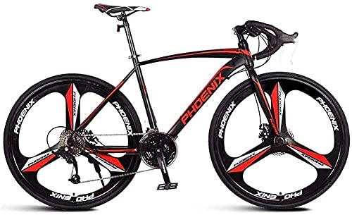 Vélo de montagnes : XUERUIGANG VTT X1 27_Speed ​​Frein 26inchs Carbon_Steel Cadre Vélo de Montagne (Couleur: Bleu / Rouge / Blanc) (Couleur : Rouge, Taille : Spoke Wheel)