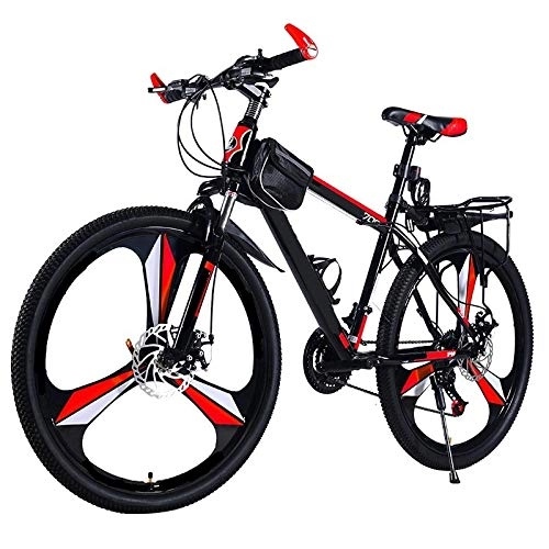 Vélo de montagnes : yfkjh VTT à vitesse variable, vélo tout-terrain léger pour adulte avec double frein à disque absorbant les chocs 66 cm 27 vitesses