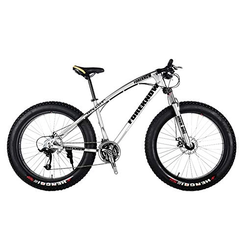 Vélos de montagne Fat Tires : Acier Carbone VTT 24 / 26 Pouces 27 Vitesses Vélo Double Frein à Disque Pays Gearshift Vélos pour Adultes Adolescents